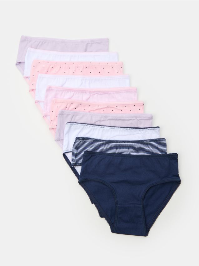 Sinsay - Chiloți tip bikini 10 pack - multicolor