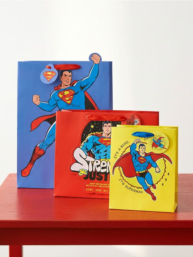 Sinsay - Set de 3 sacoșe pentru cadouri Superman - multicolor