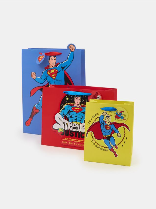 Sinsay - Súprava 3 darčekových tašiek Superman - viacfarebná