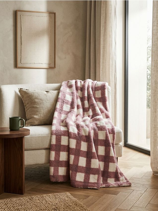 Sinsay - Plapumă în carouri - roz