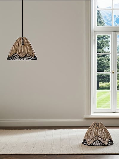 Pleciony klosz do lampy w stylu boho