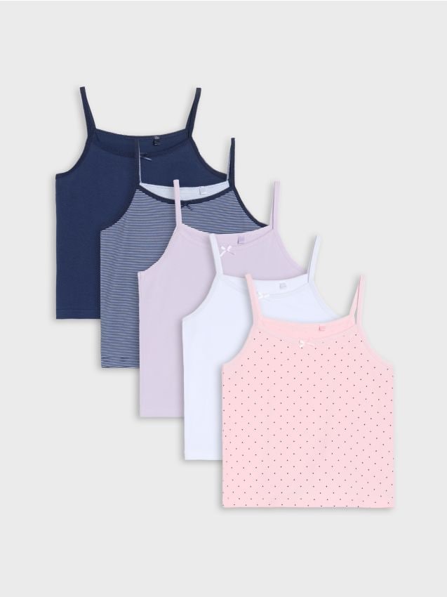 Sinsay - Podkoszulki 5 pack - biały