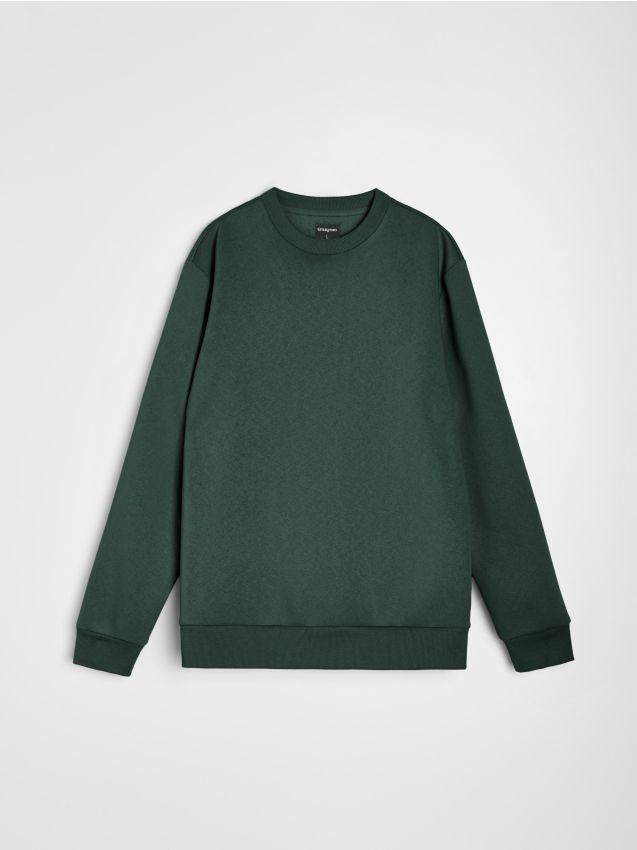 Sinsay - Hanorac cu guler rotund - verde