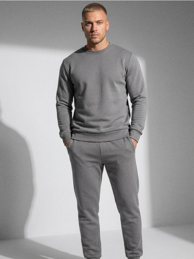 Sinsay - Hanorac cu guler rotund - gri-neutru