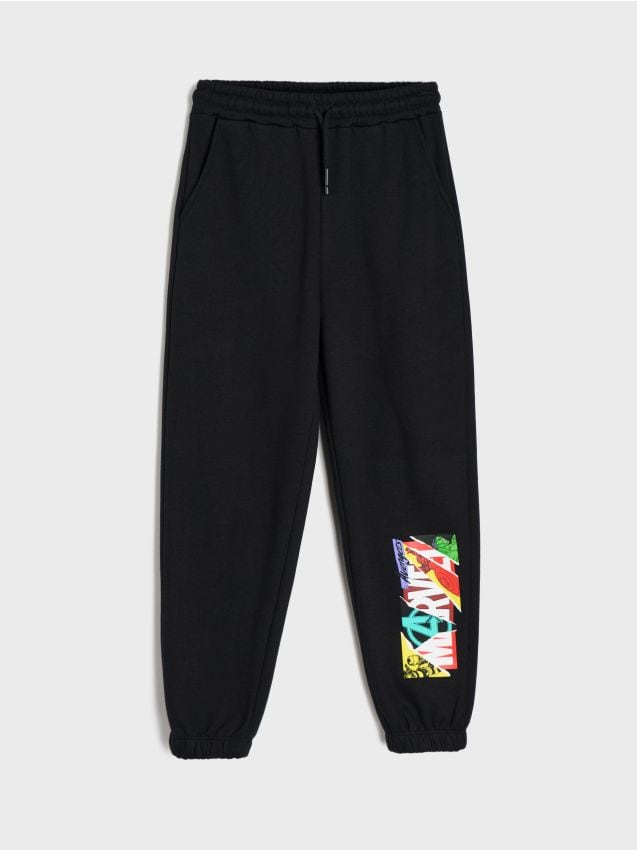 Sinsay - Pantaloni de trening loose jogger Marvel - negru