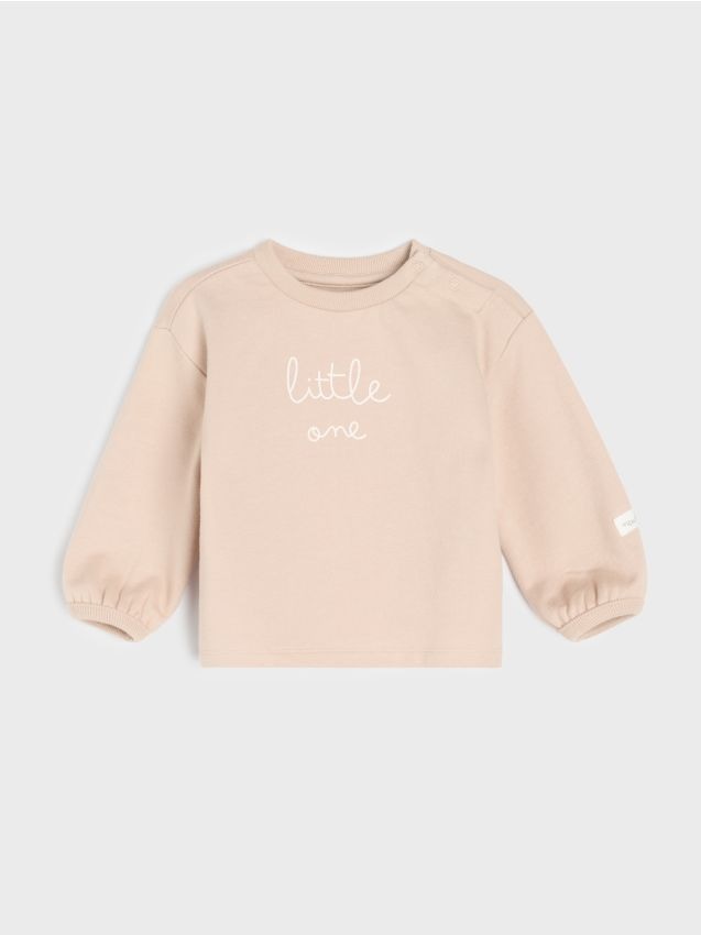 Sinsay - Kokvilnas crewneck džemperis ar