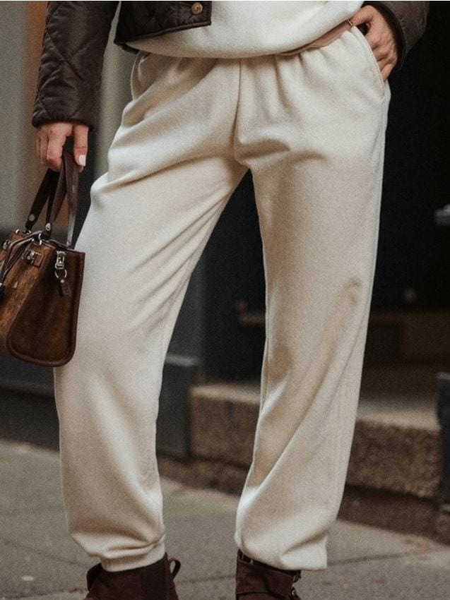 Sinsay - Pantaloni de trening tip jogger - nude