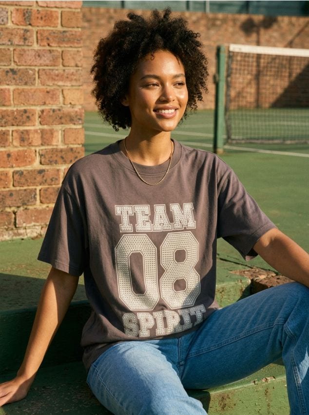 Sinsay - Tricou din bumbac cu inscripție - gri-neutru