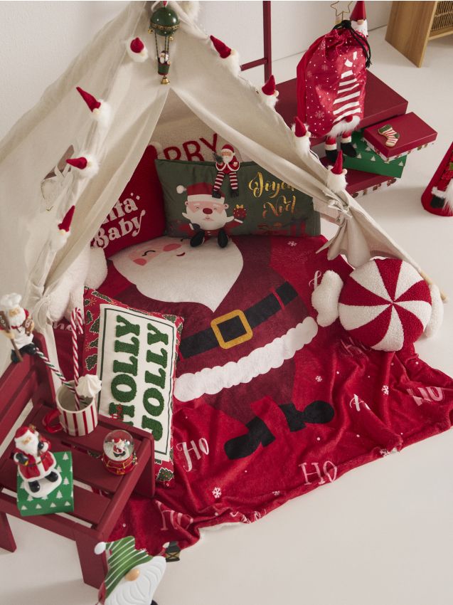 Sinsay - Vianočná hudobná deka - červená