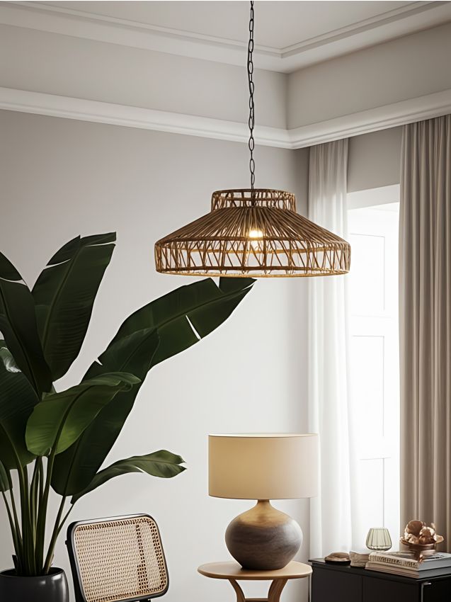 Sinsay - Abajur plat împletit - nude