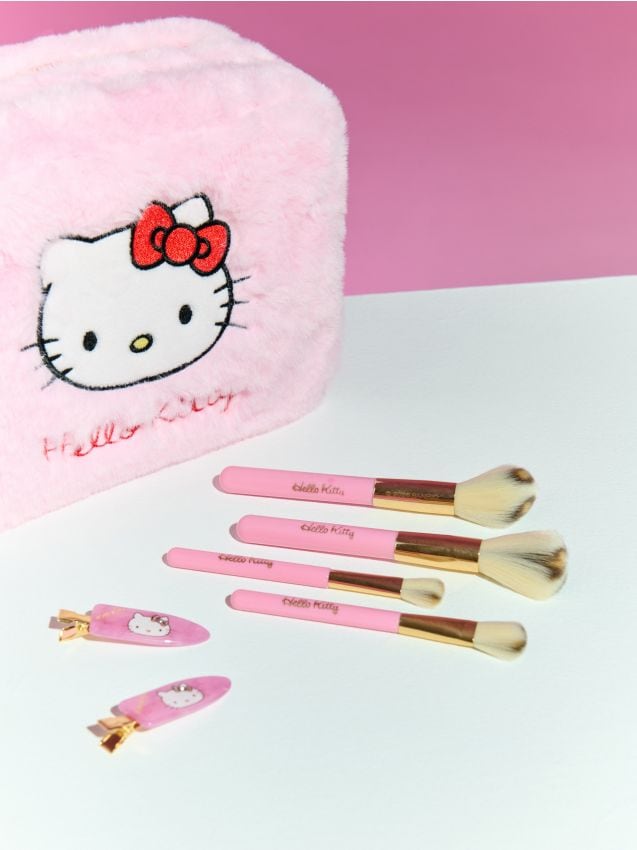 Sinsay - Set de pensule de machiaj cu organizator Hello Kitty - multicolor