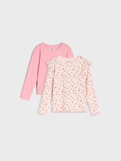 Футболка з трикотажу в рубчик 2 pack