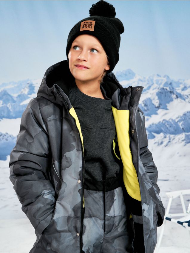 Sinsay - Puffer bunda s kapucňou - čierna