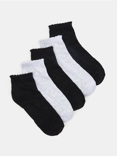 Skarpety ze strukturalnej dzianiny 5 pack