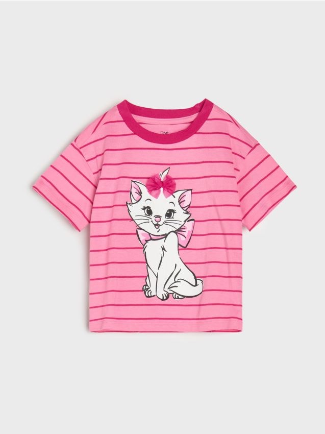 Sinsay - Tricou din bumbac cu imprimeu Marie - roz