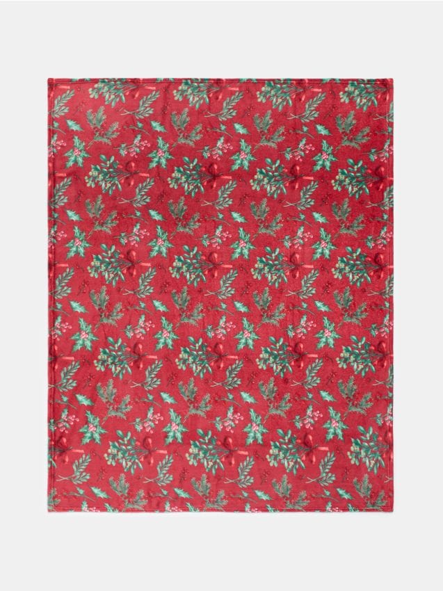 Sinsay - Deka so zimným motívom - burgundská červená