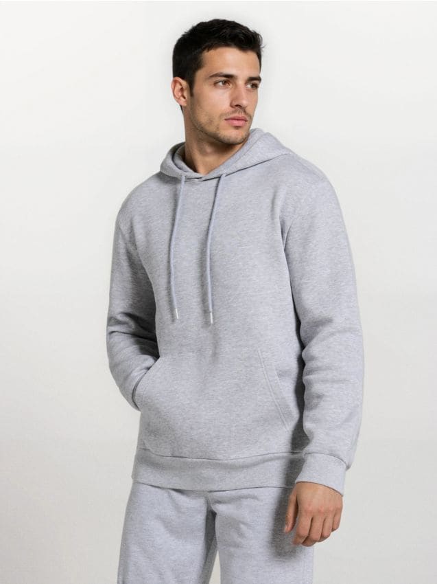 Sinsay - Hanorac basic - gri deschis