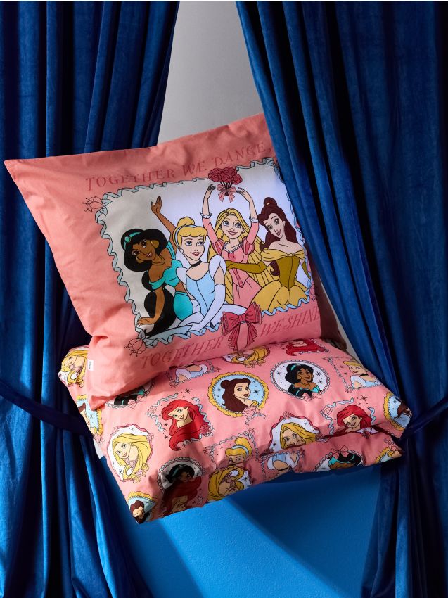 Set di biancheria da letto in cotone Disney Princess - rosa