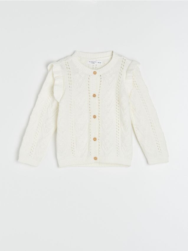Rabatt 92 % NoName Strickjacke KINDER Pullovers & Sweatshirts Elegant Weiß 6-9M 