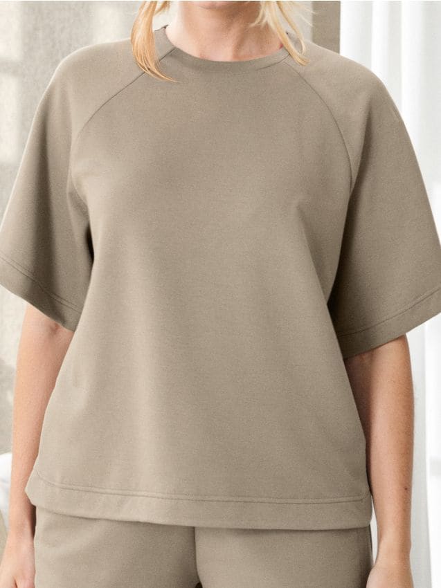 Bluza z krótkim rękawem soft touch - SINSAY