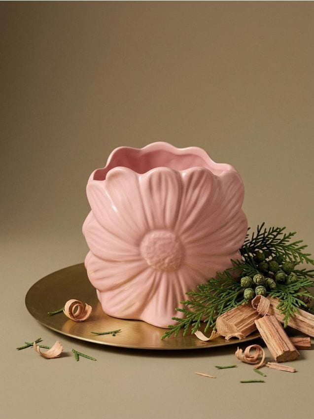 Sinsay - Lumânare parfumată Cedarwood & Cypress - roz