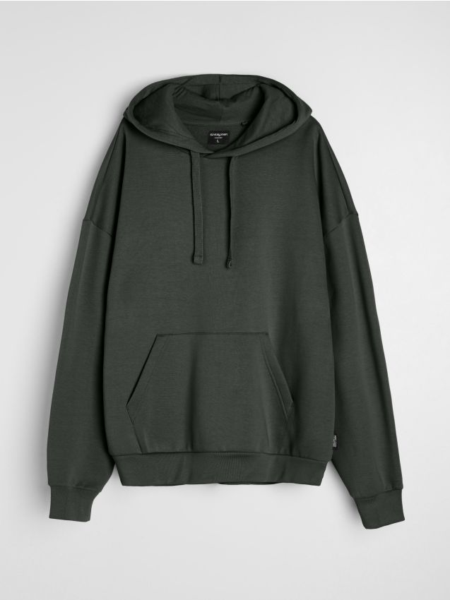 Sinsay - Hanorac din amestec de bumbac - verde-prăfuit