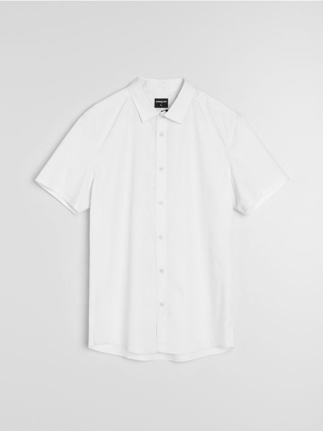 Sinsay - Koszula z krótkim rękawem - biały