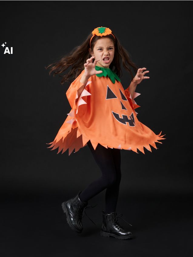 Sinsay - Costum de Halloween cu bentiță - dovleac - oranj-mandarină