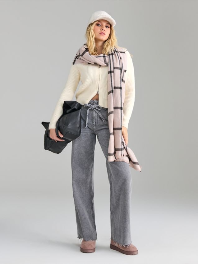 Wide leg farmerke - SINSAY