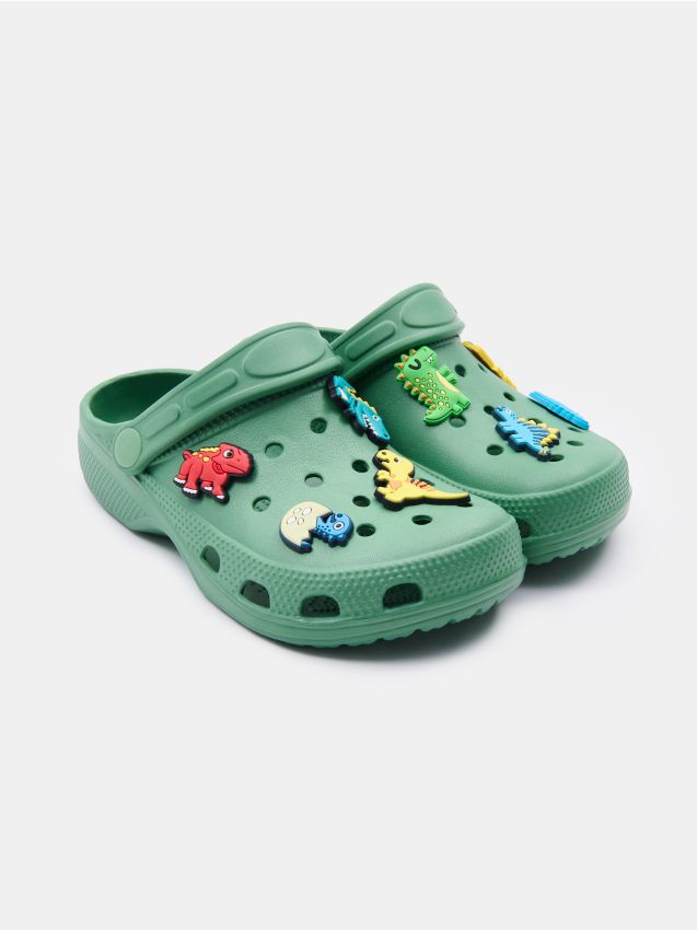 Sinsay - Saboți cu bareta la călcâi - verde-oliv deschis