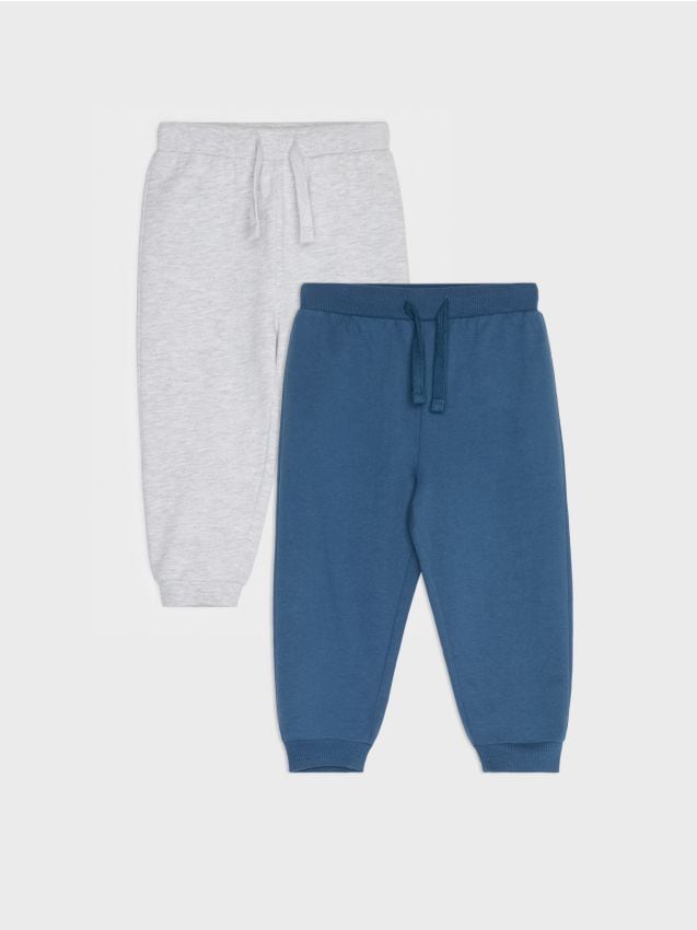 Sinsay - Pantaloni de trening din bumbac 2 pack - bleumarin