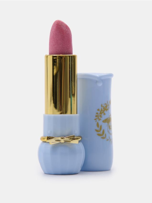 Sinsay - Balsam de buze cu particule strălucitoare cu aromă de zmeură Bridgerton - albastru-pal