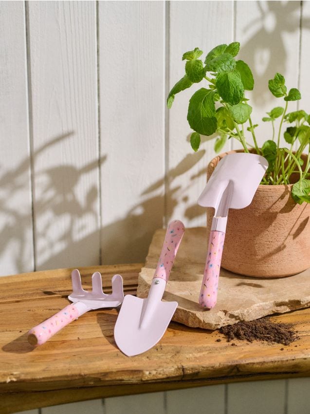 Sinsay - Set de unelte de grădină 3 pack - roz-pastel