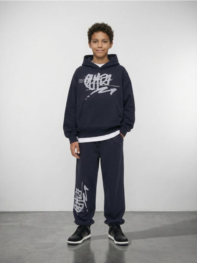 Sinsay - Oversize jogger teplákové nohavice - gri-închis
