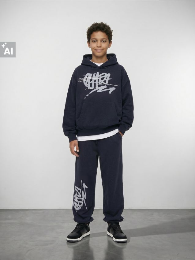 Sinsay - Oversize jogger teplákové nohavice - gri-închis