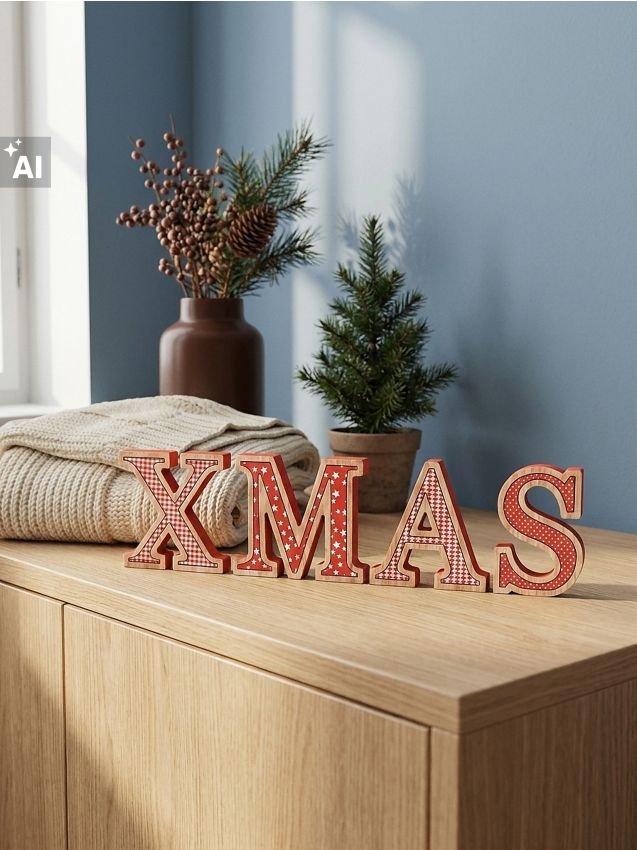 Sinsay - Decorațiune de Crăciun de sine stătătoare cu inscripția Xmas - multicolor