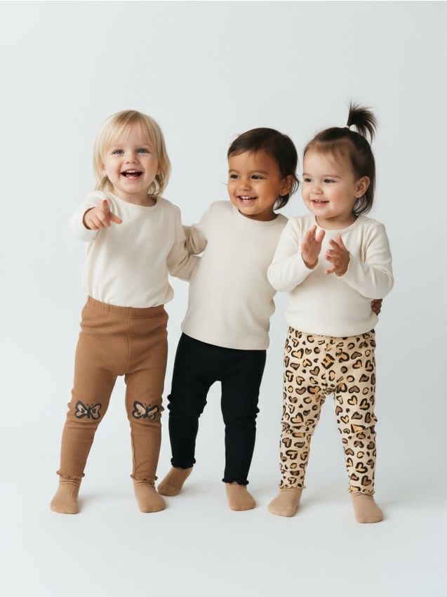 Sinsay - Set de 3 perechi de colanți - crem