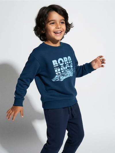 Φούτερ με στρογγυλή λαιμόκοψη και στάμπα