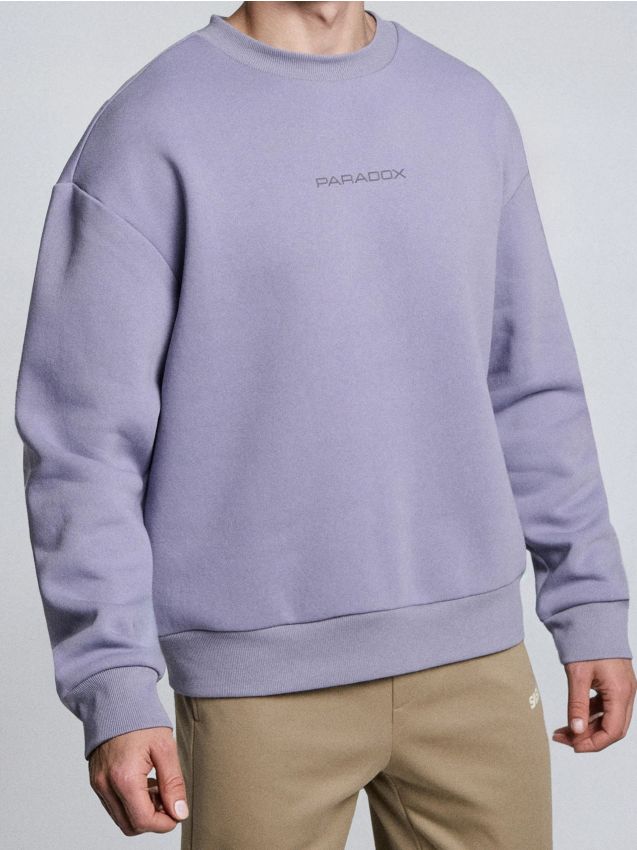 Sinsay - Bluză crewneck cu imprimeu - lavand