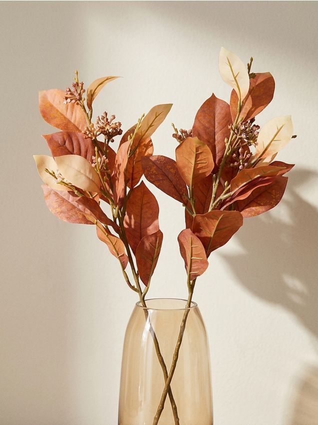 Sinsay - Plantă decorativă – ramură cu frunze de toamnă - maro