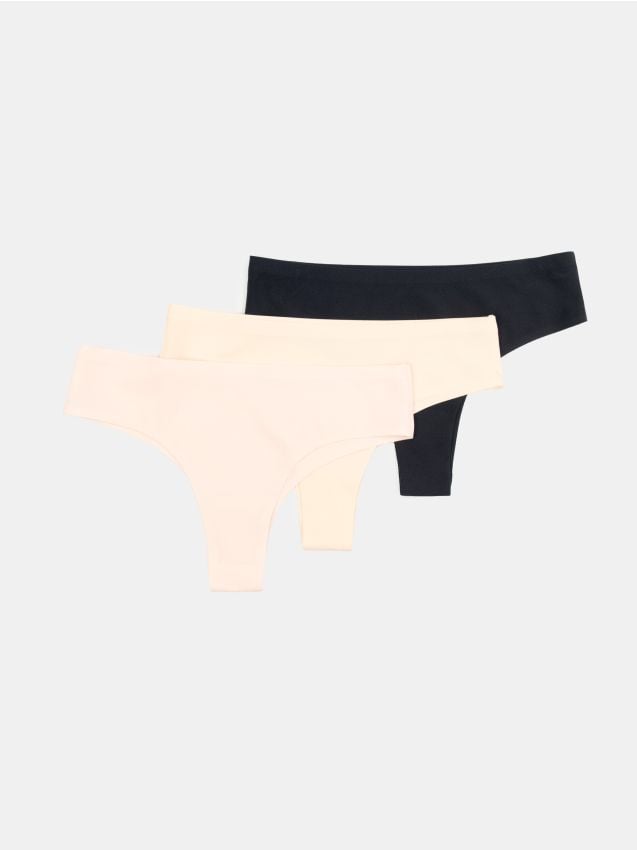 Sinsay - Majtki brazyliany 3 pack - wielobarwny