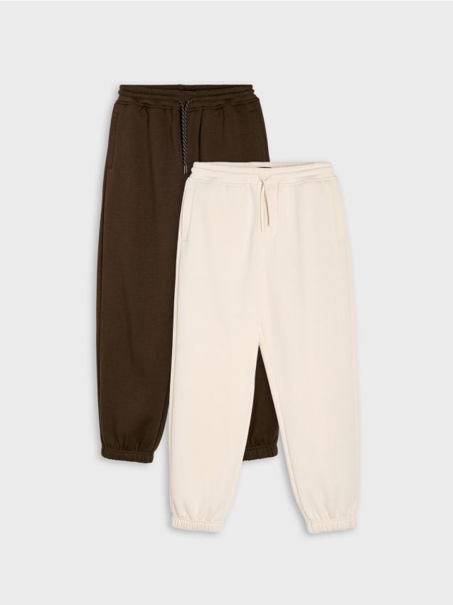 Sinsay - Set de 2 perechi de pantaloni sport jogger - bej