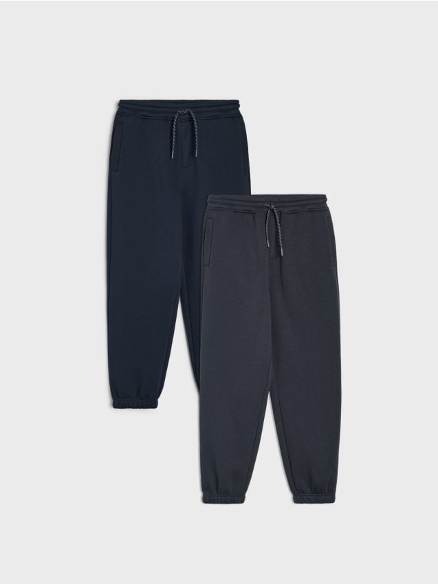 Sinsay - Set de 2 perechi de pantaloni sport jogger - gri-închis