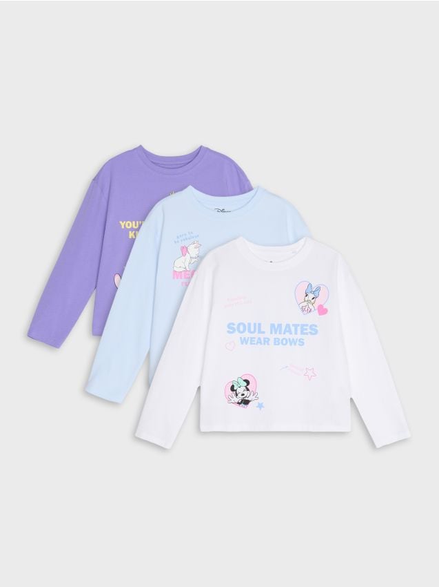 Sinsay - Tricouri din bumbac cu imprimeu set de 3 Disney - multicolor