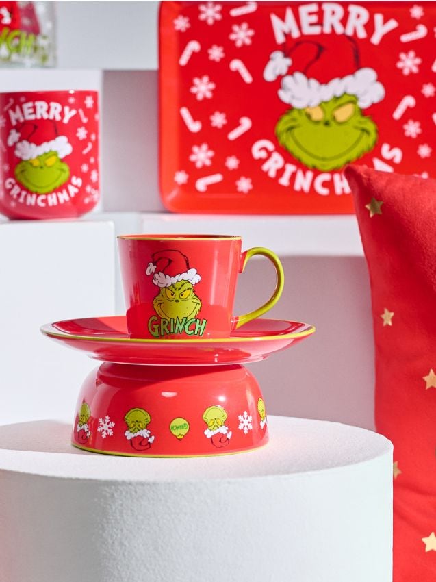 Sinsay - Sada: hrnček, miska a tanier Grinch - viacfarebná