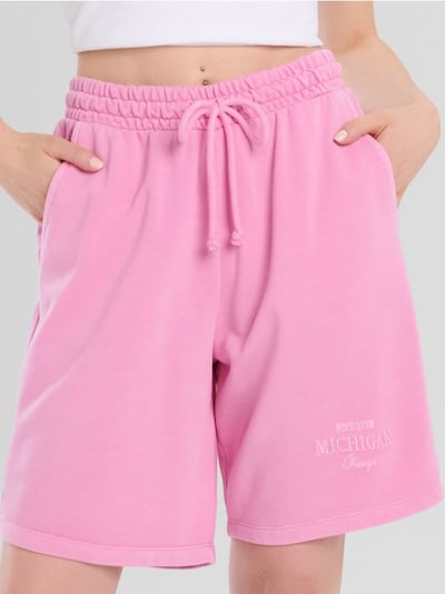 Шорти з зав'язкою та декоративною вишивкою