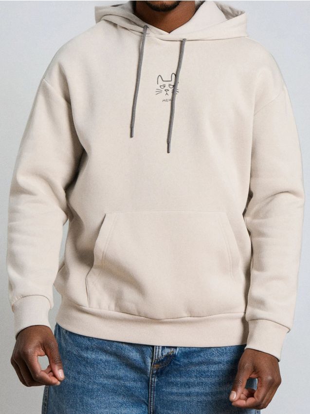 Sinsay - Hanorac cu imprimeu - nude