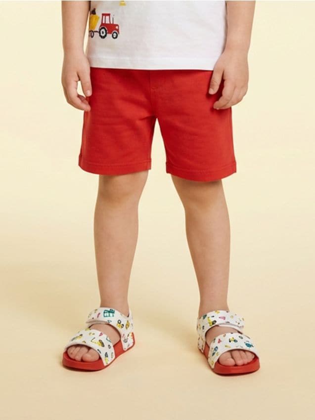 Sinsay - Sandale pentru copii cu motiv de vehicule - alb