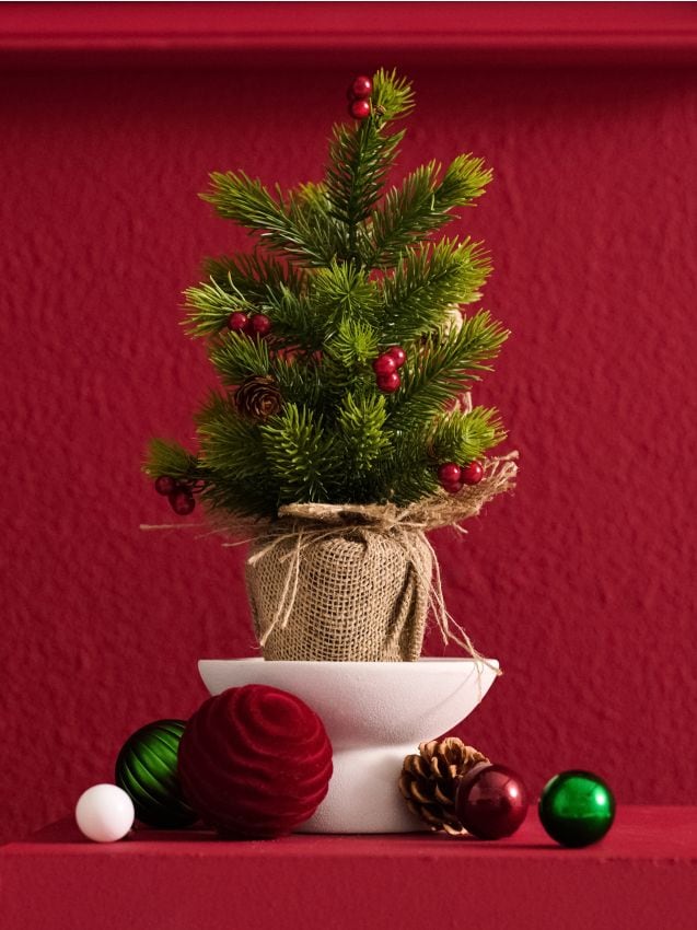 Sinsay - Ozdobná umelá rastlina - červená