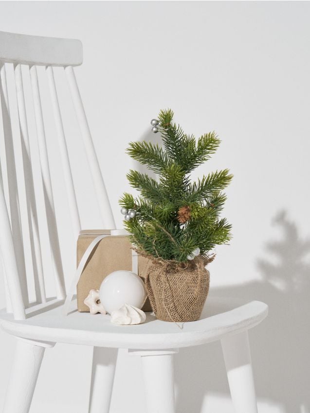 Sinsay - Ozdobná umelá rastlina - strieborná